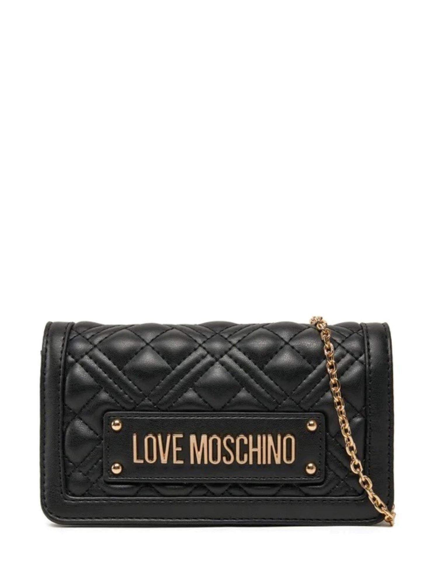 Love Moschino borsa in ecopelle trapuntata nero oro JC5681PP1MLA0 000 MOSCHINO LOVE