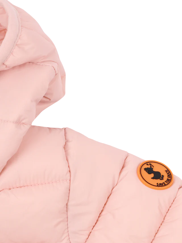 Save the Duck piumino neonata con cappuccio rosa I30003X-GIGA21 80007 SAVE THE DUCK