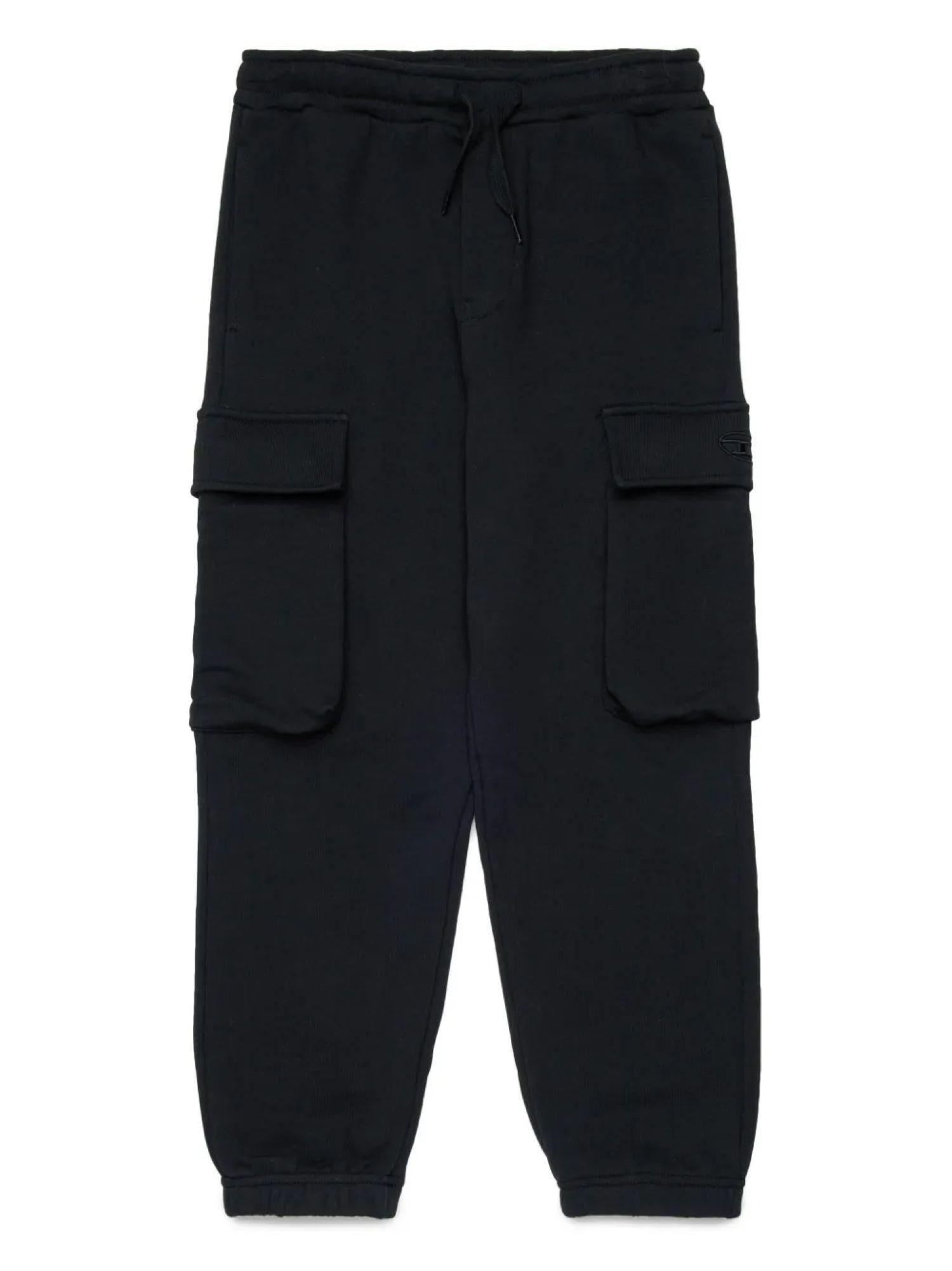 Diesel pantaloni joggers con tasconi Plekox nero J02315-KYAQK K900 DIESEL