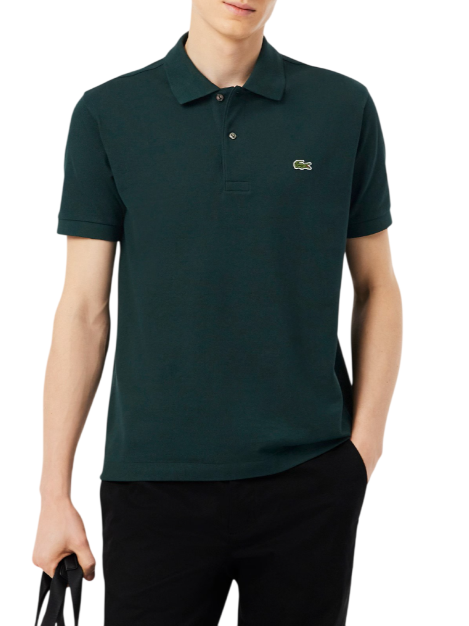 Lacoste polo manica corta 12.12 in piquè verde scuro 1212 AFK LACOSTE