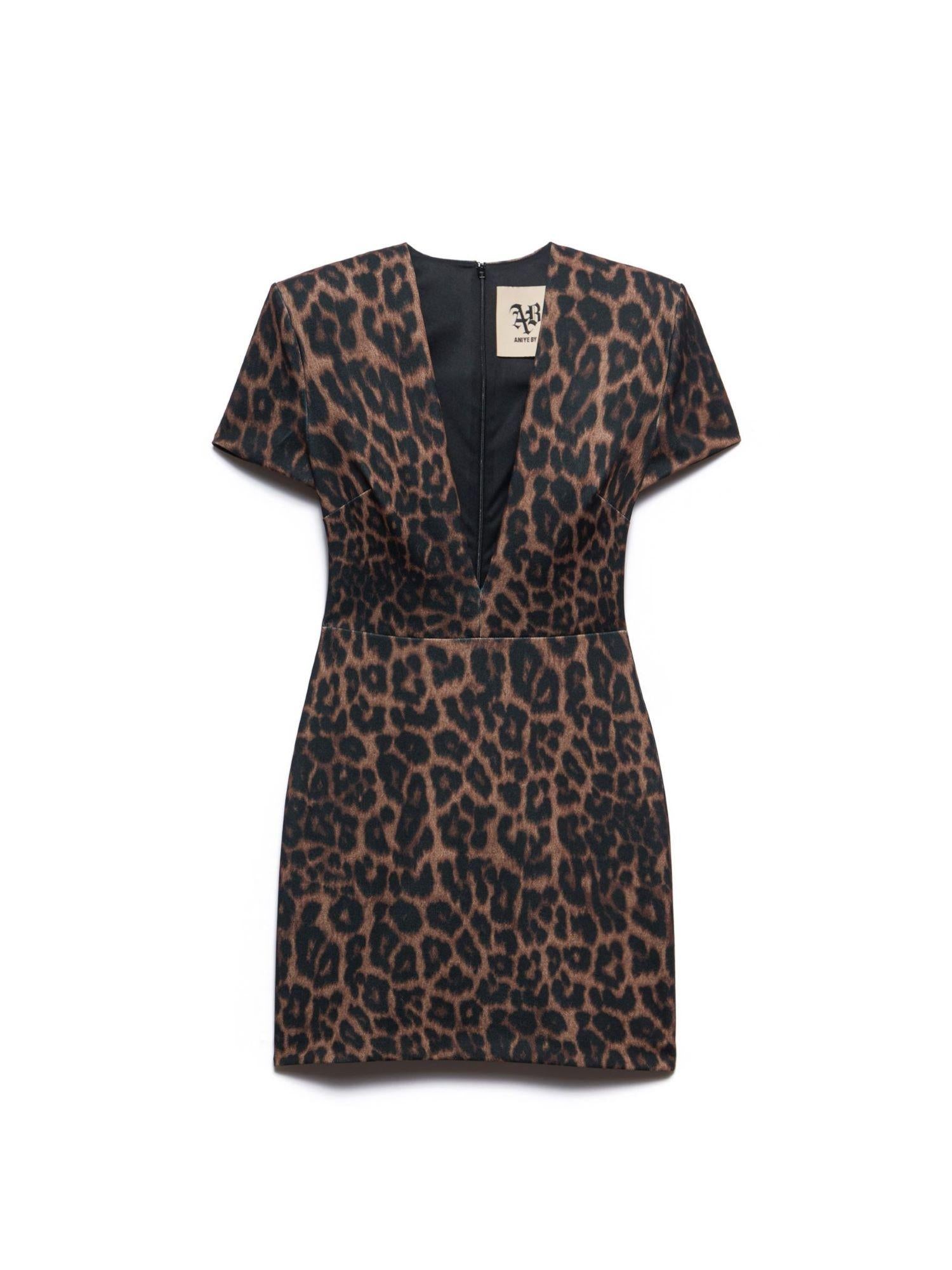 Aniye By abito corto Jodie in fantasia maculata marrone 181480 01899 ANIYE BY