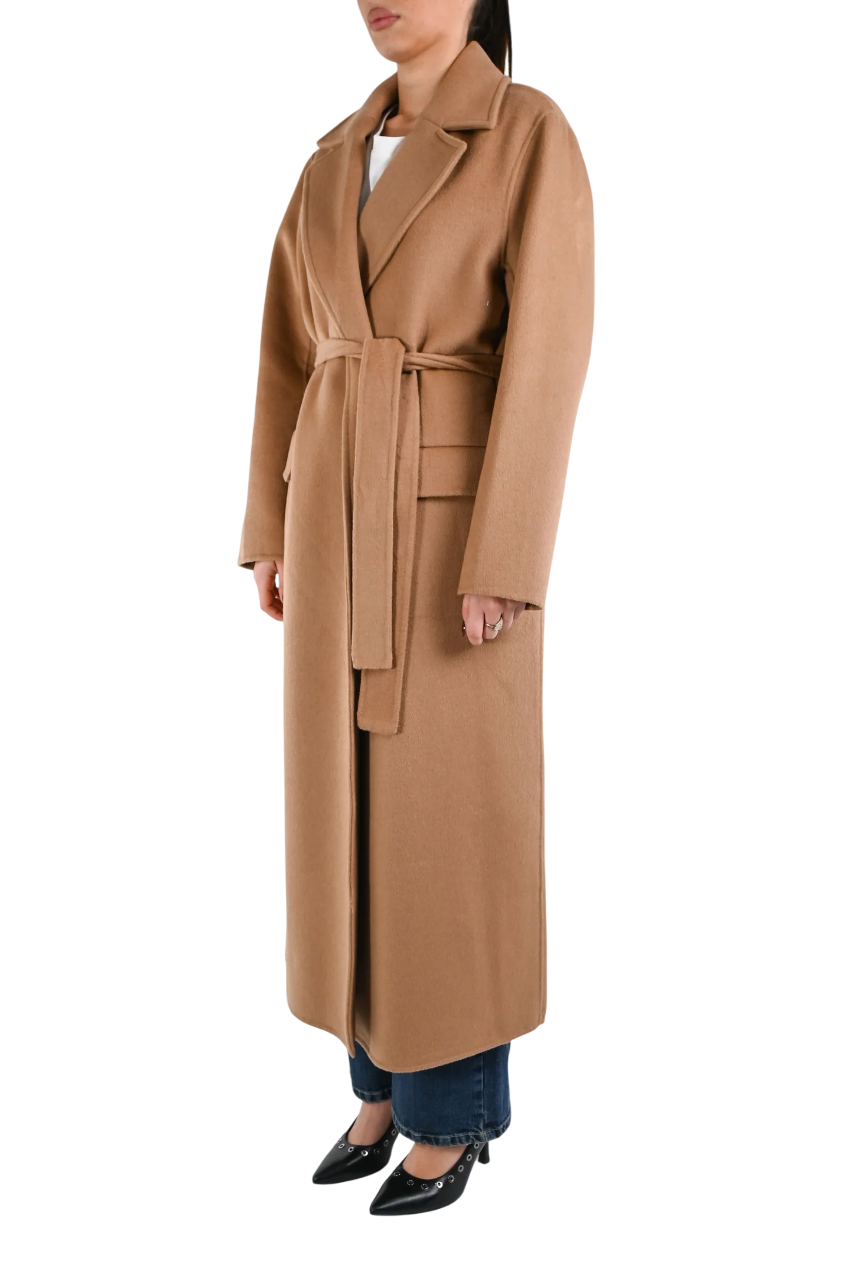 Vicolo cappotto lungo a vestaglia misto lana color cammello TF0058 CAMMELLO VICOLO