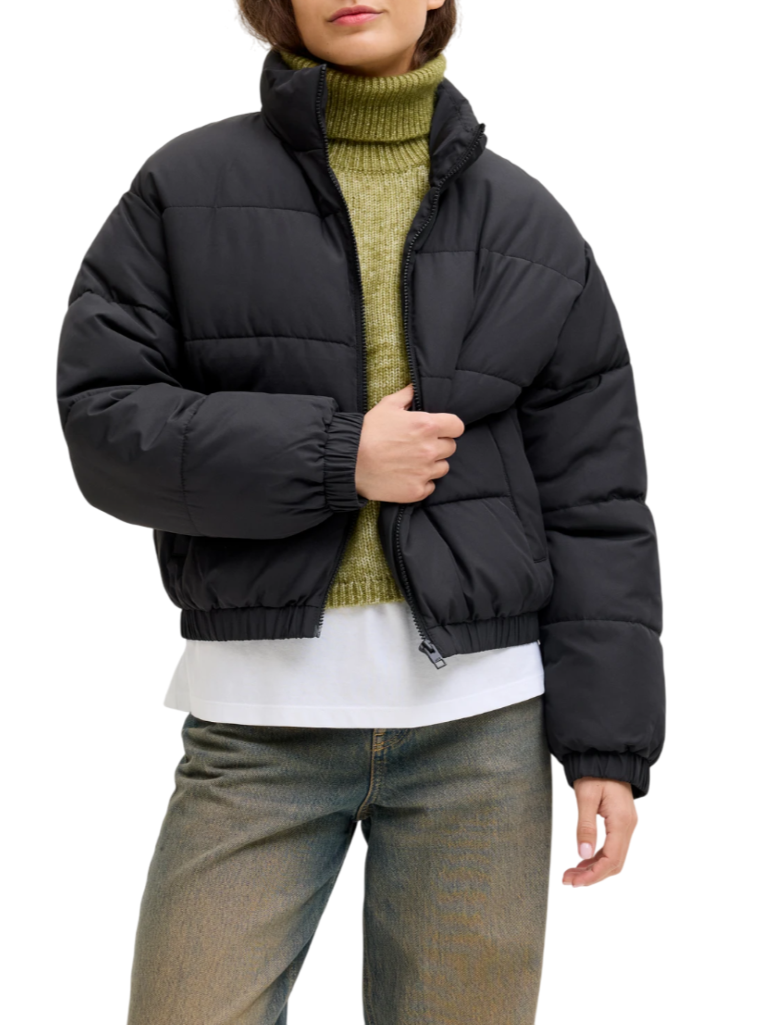 Jjxx piumino trapuntato crop donna nero 12278857 BLACK JJXX