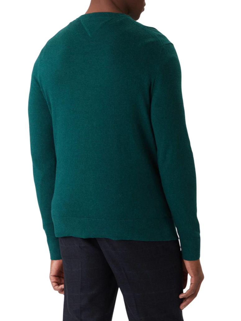 Tommy Hilfiger maglia Pima in misto cashmere verde MW0MW28046 MQ8 Tommy Hilfiger