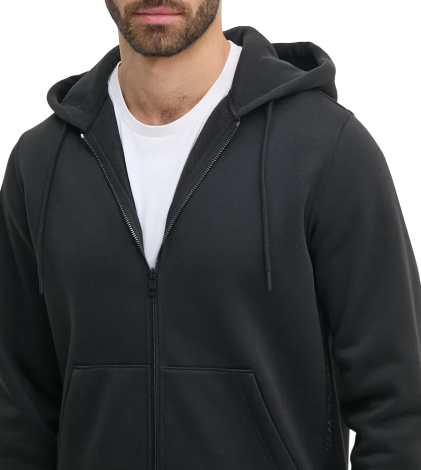Calvin Klein Jeans felpa con zip logo tape nero J30J326138 BEH Calvin Klein Jeans