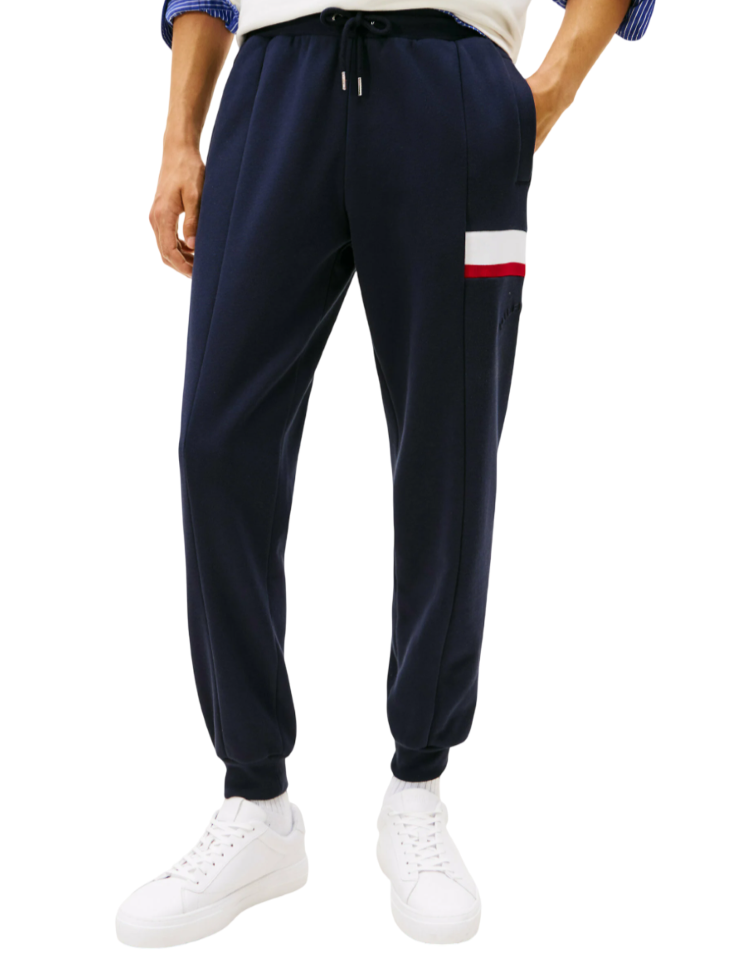 Tommy Hilfiger pantaloni joggers uomo blu MW0MW40416 DW5 Tommy Hilfiger
