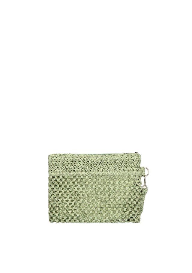Me Fui pochette mare in rafia verde MA25-A077 GN ME FUI