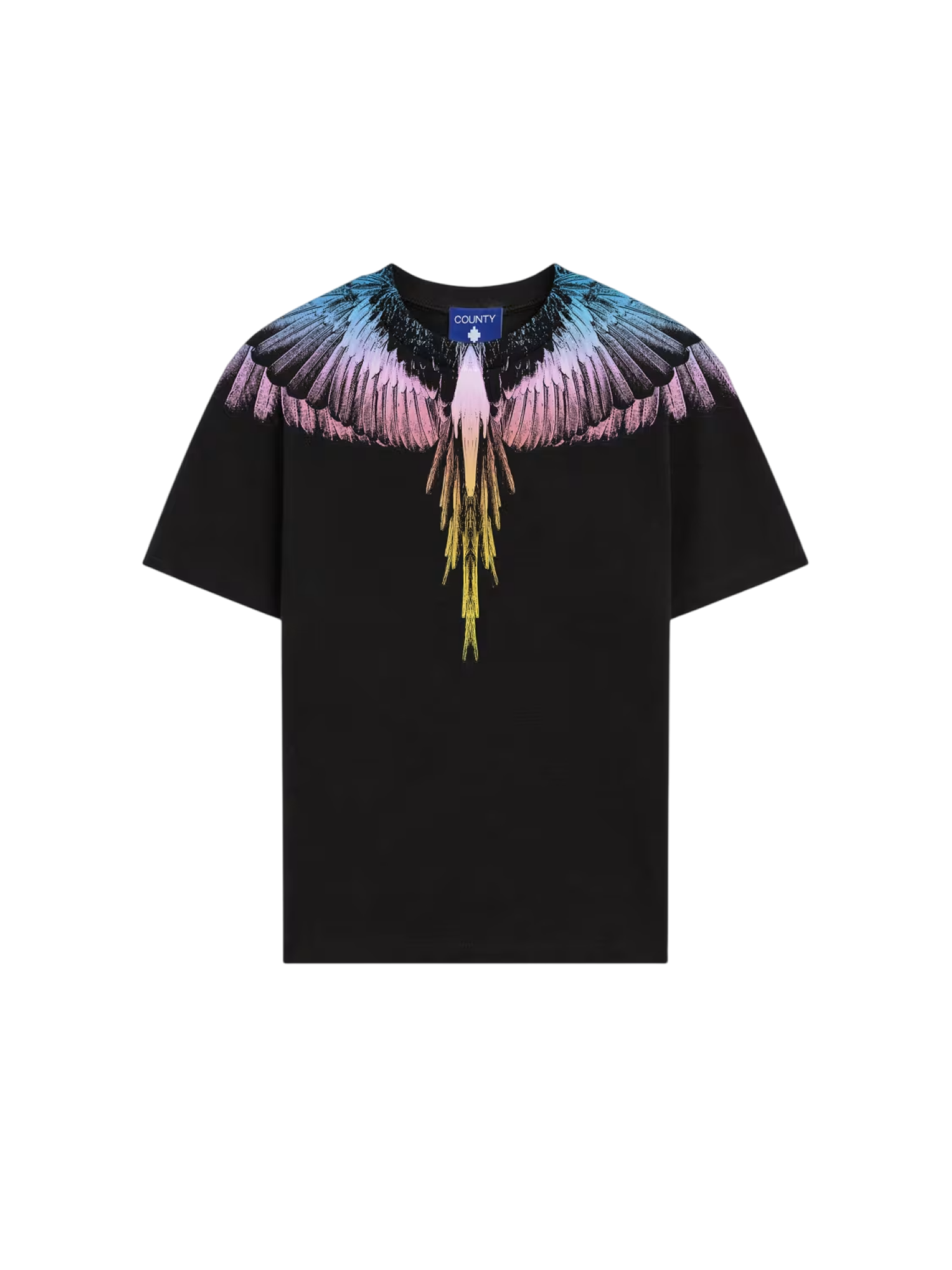 County of Milan T-shirt bambina manica corta stampa iconica nero S6CMJGTH071 110 COUNTY OF MILAN KIDS
