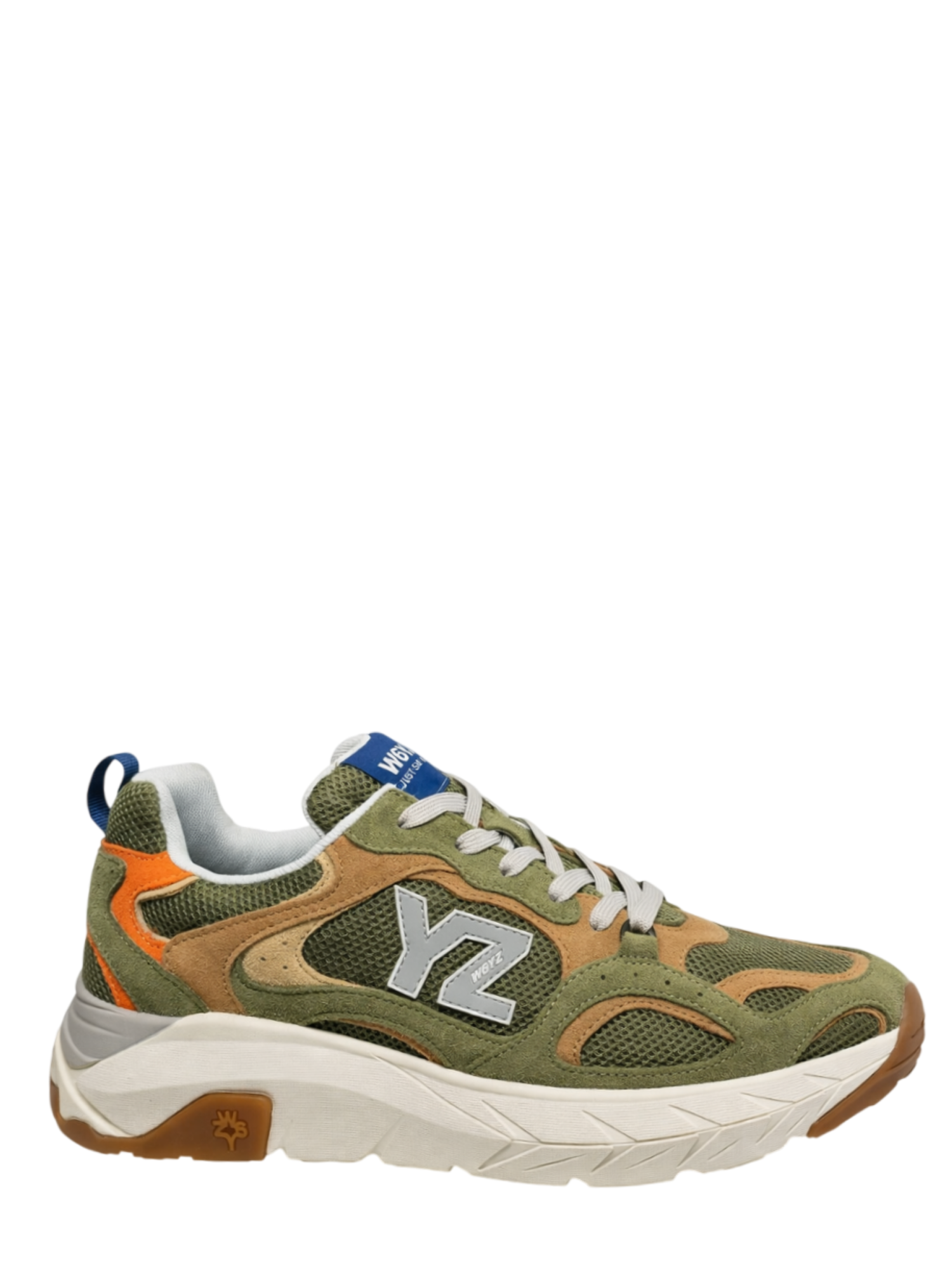 W6yz sneakers uomo Mark in suede e mesh verde 201984802 3F42 W6YZ