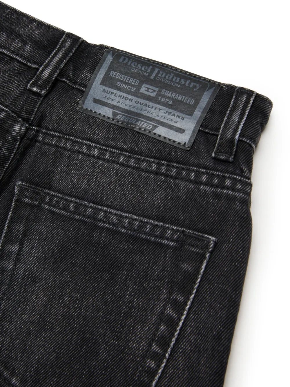 Diesel jeans gamba larga Argjx in denim rigido lavaggio nero J02322-KXBNV K02 DIESEL