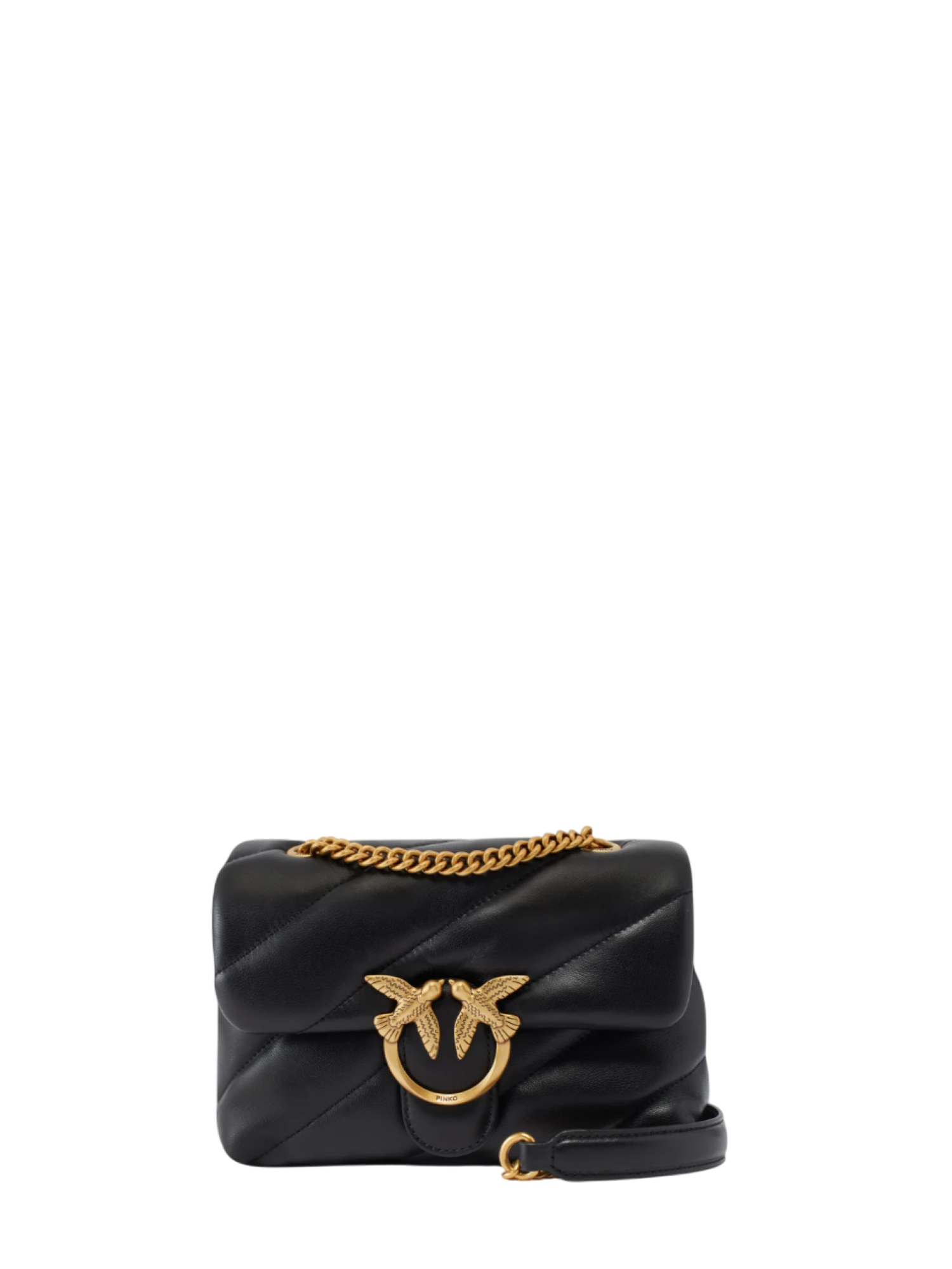 Pinko borsa Love Bag Puff Mini in pelle nero 100039-A0F2 Z99Q PINKO