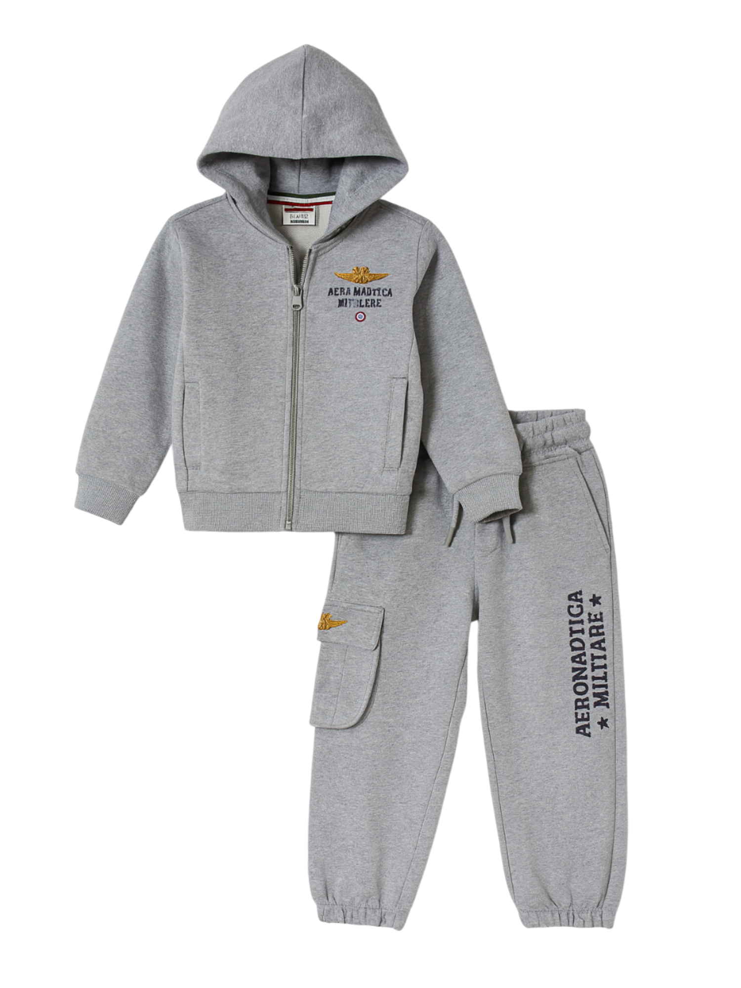 Aeronautica Militare completo bambino felpa e pantaloni grigio 252TF0007A G04 AERONAUTICA MILITARE