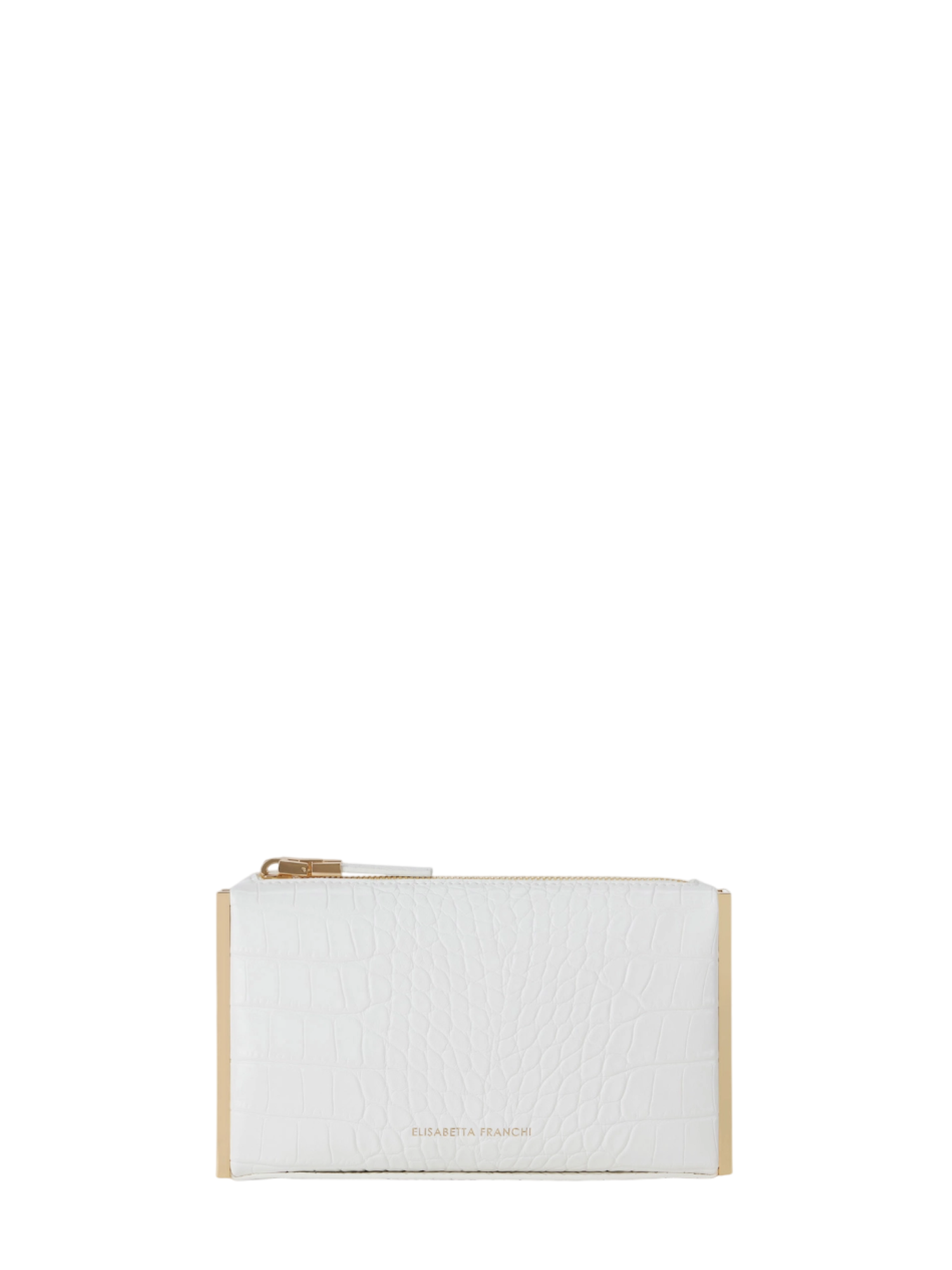 Elisabetta Franchi clutch in ecopelle coccodrillo bianco BS51A56E2 360 ELISABETTA FRANCHI