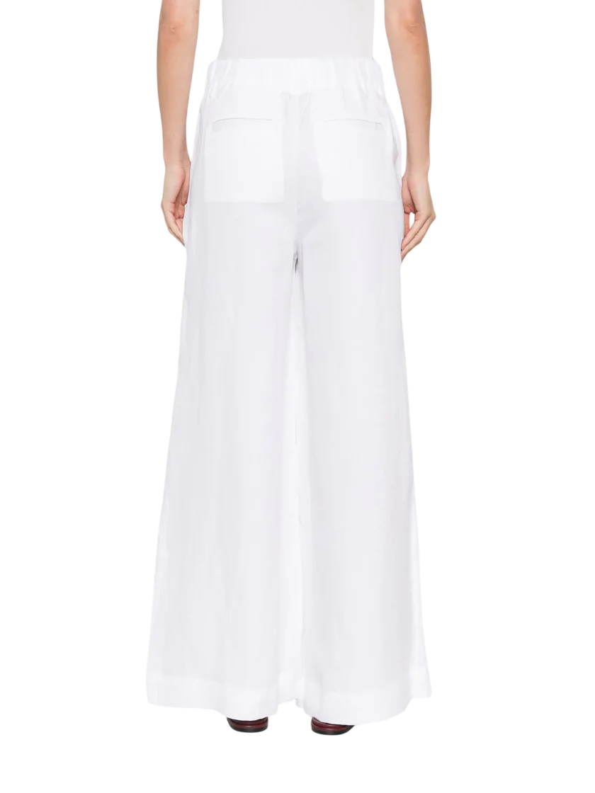 Jc Sophie pantaloni palazzo Leaf misto lino bianco L3133 OFF WHITE JC SOPHIE