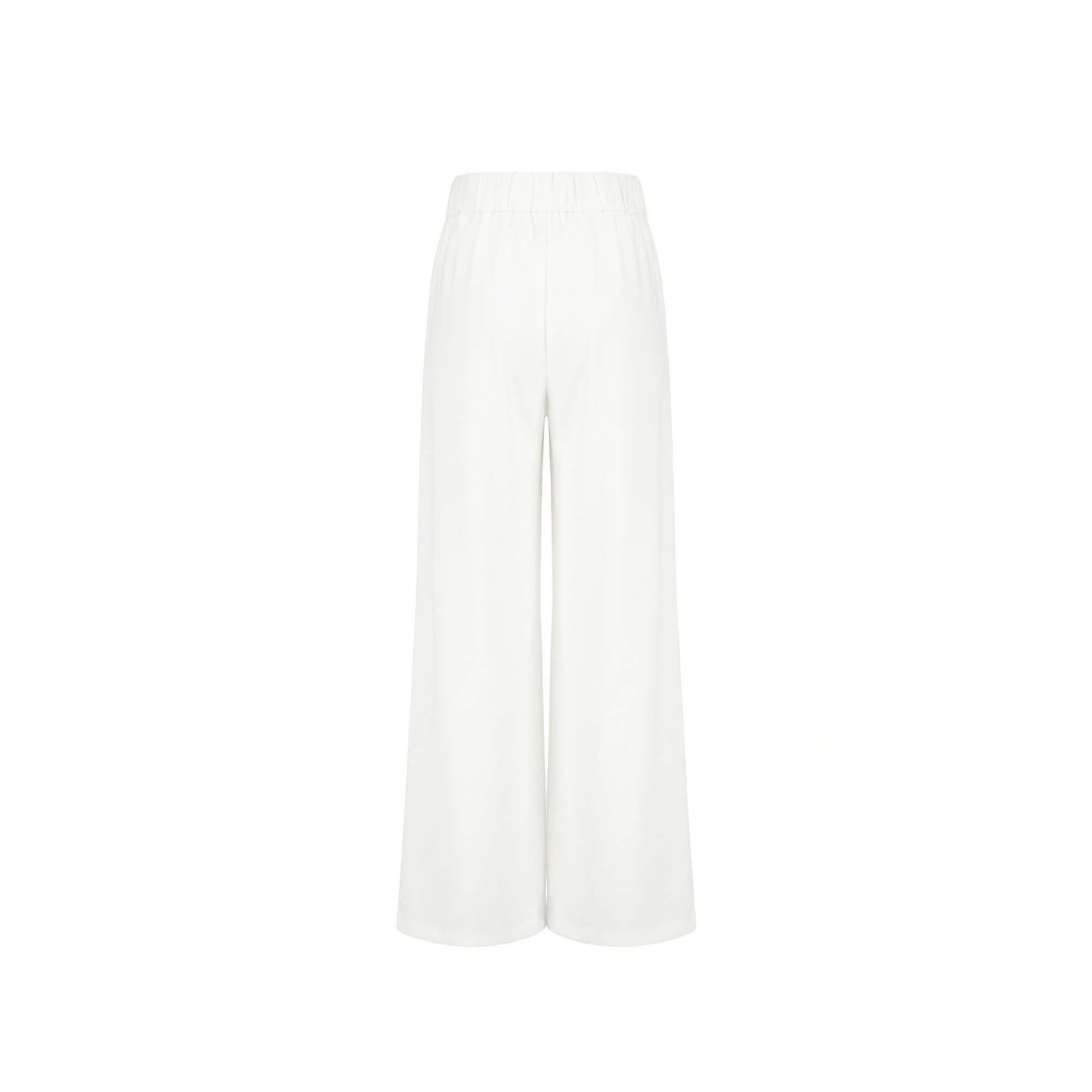 Patrizia Pepe pantaloni bambina gamba larga con pinces panna 7P0386-A555 W146 PATRIZIA PEPE