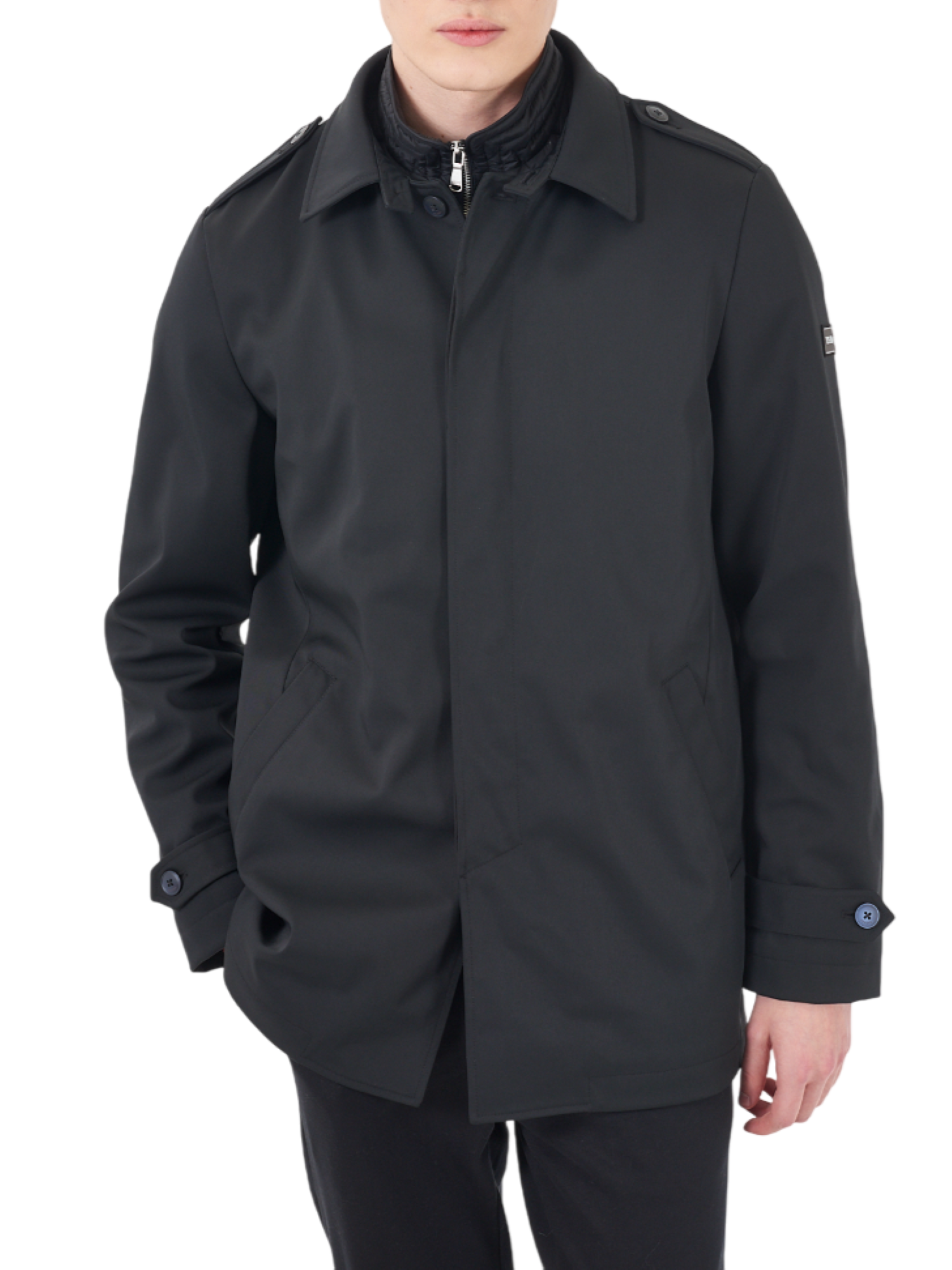 Yes Zee parka imbottito in softshell nero O838-KB00 0801 YES-ZEE