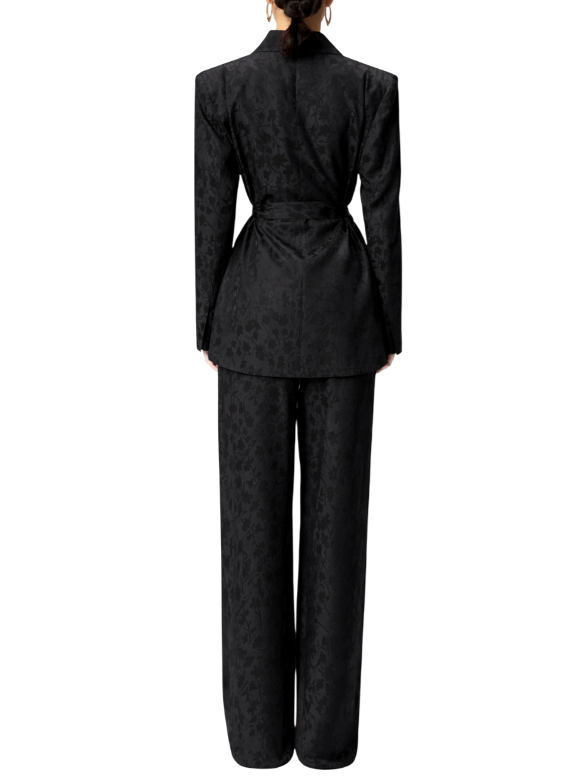 Pinko giacca Castelnovo kimono con motivo floreale nero 106800-A3AN Z99 PINKO