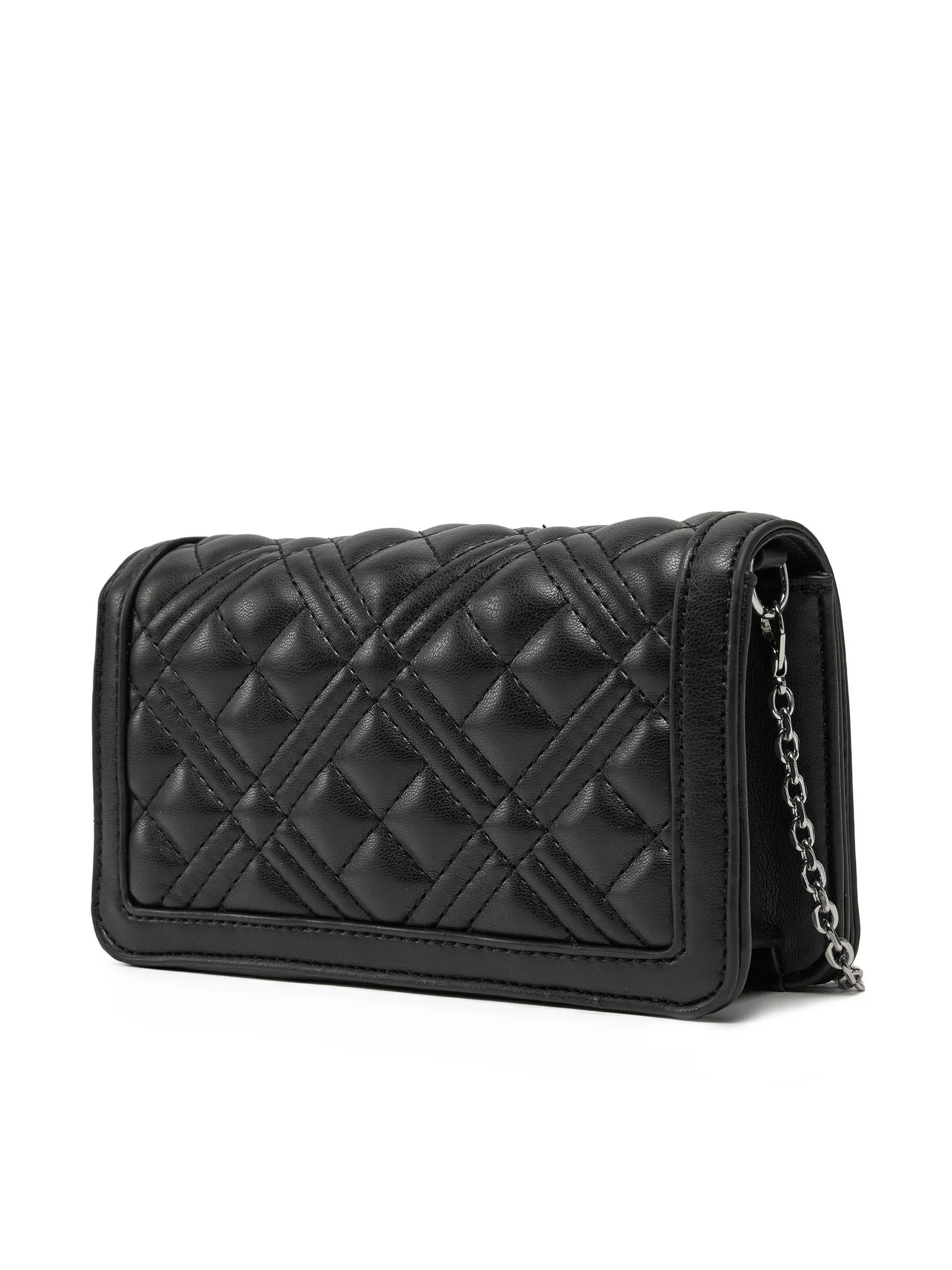 Love Moschino borsa in ecopelle trapuntata nero argento JC5681PP1MLA0 00B MOSCHINO LOVE