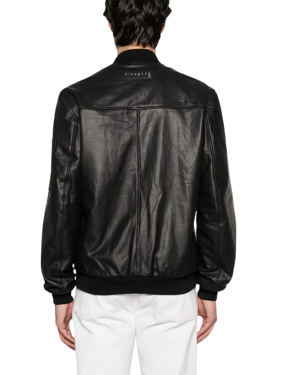 John Richmond giubbino bomber in pelle nero UMP25331GB BLACK John RICHMOND