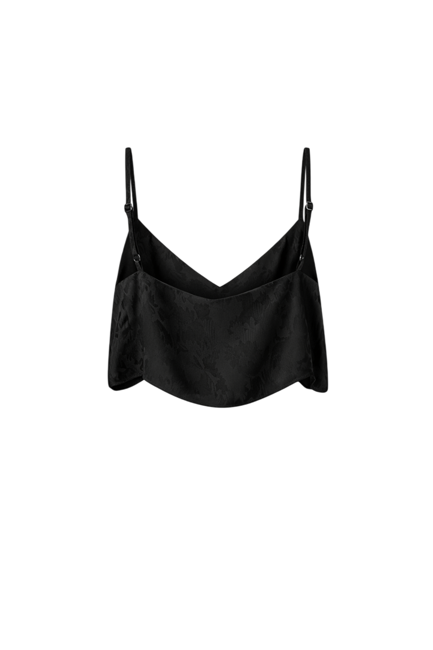 Pinko top crop Alpago trama floreale nero 106869-A3AN Z99 PINKO