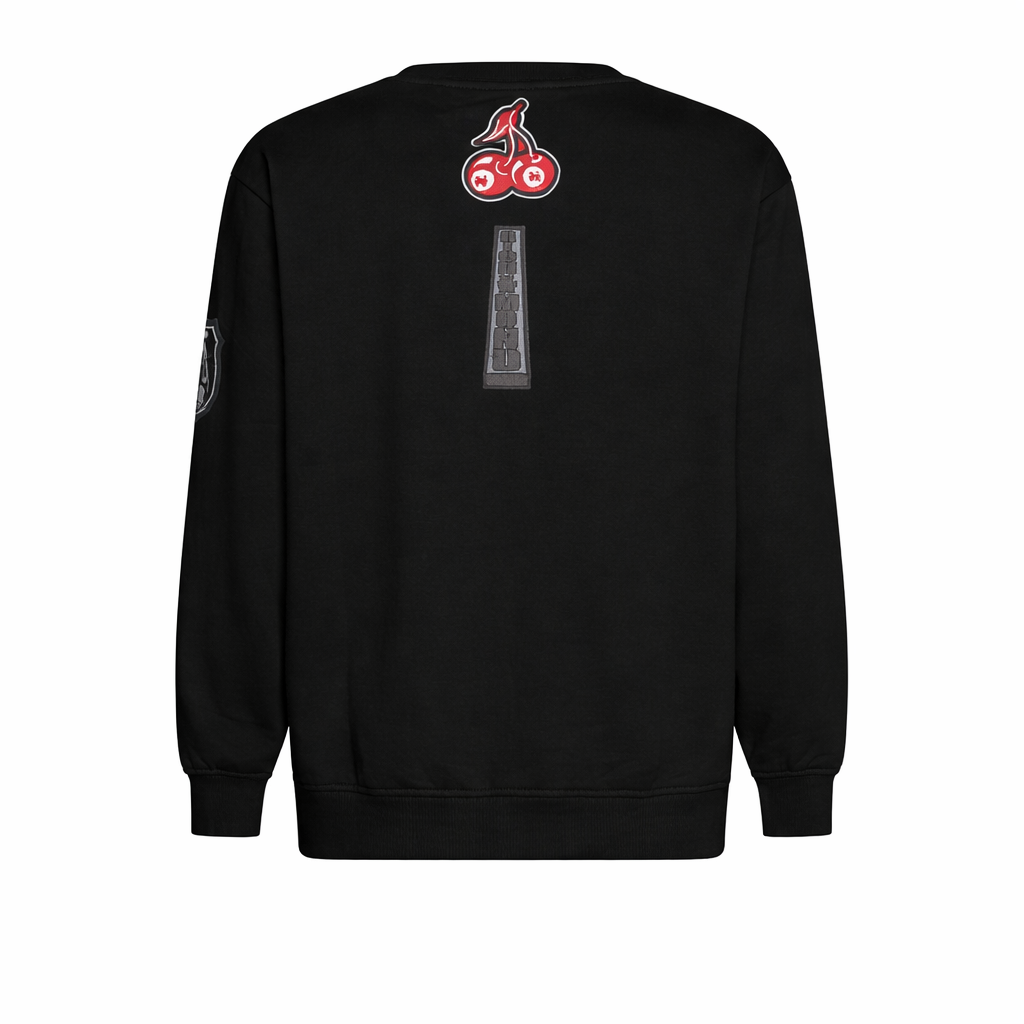 John Richmond felpa uomo Tupane con patch nero UMP26244FE BLACK John RICHMOND