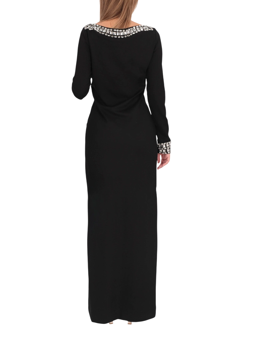 Blugirl abito lungo con applicazioni gioiello nero RF5277J4762 22222 BLUGIRL