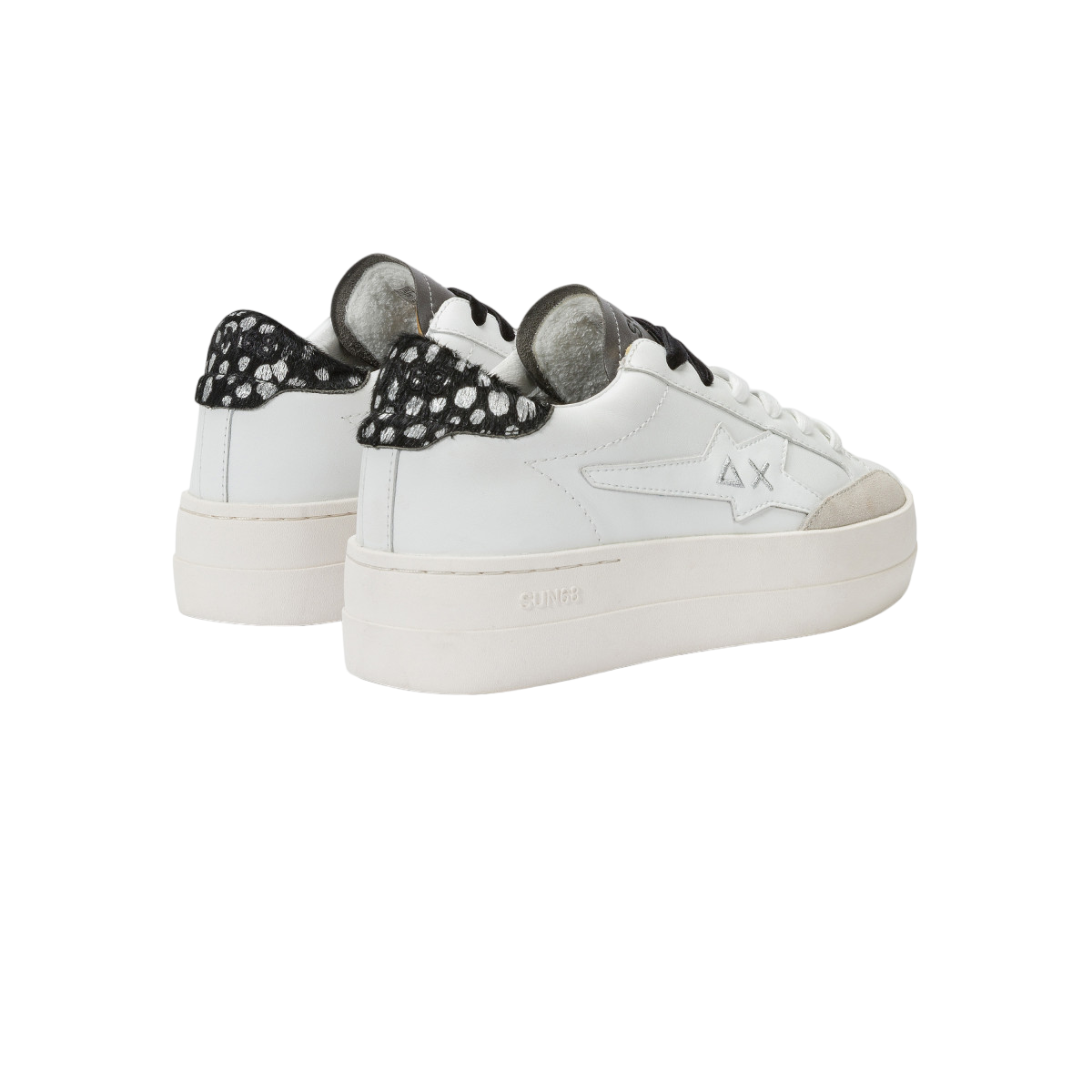 Sun68 sneakers in pelle Big Katy bianco argento Z44223 BIANCO-ARGENTO SUN68