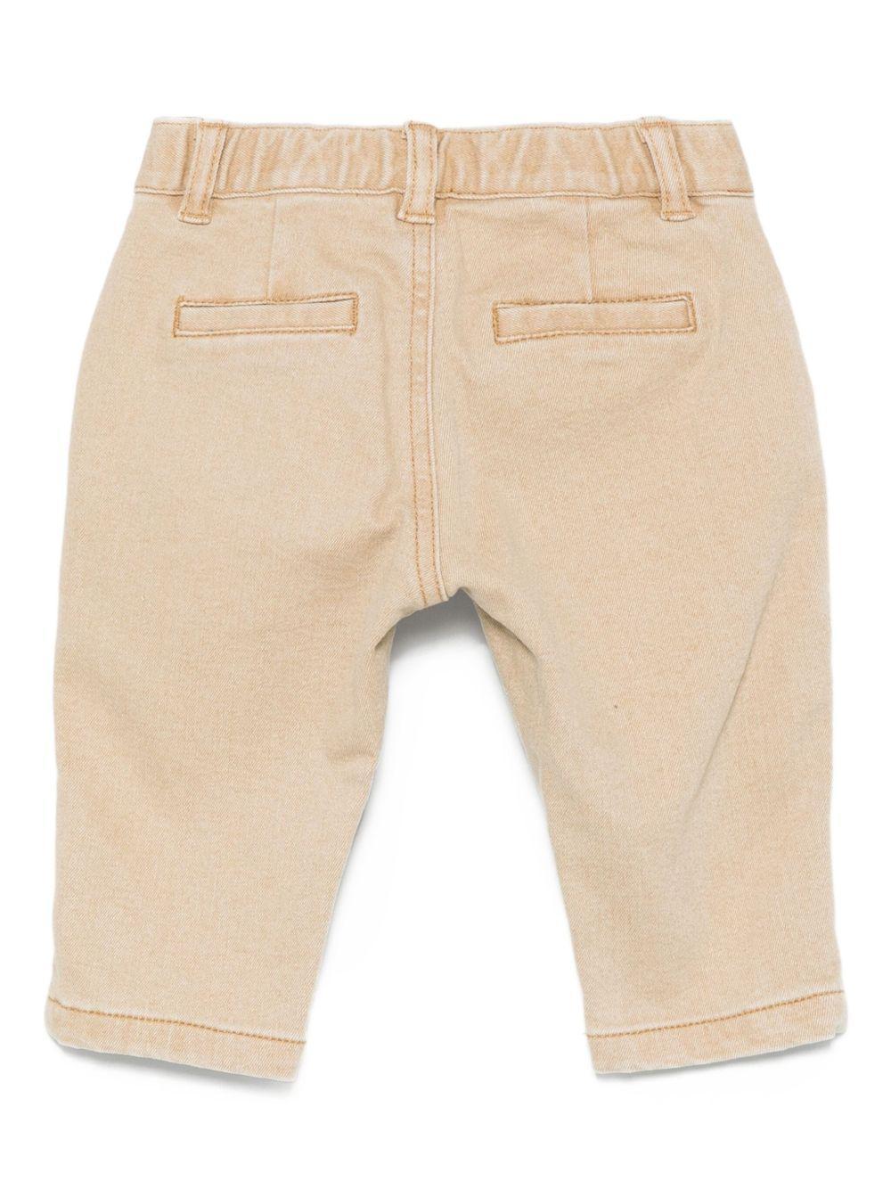 Moschino pantaloni neonato con orsetto beige MUP05L-LXE61 20404 MOSCHINO