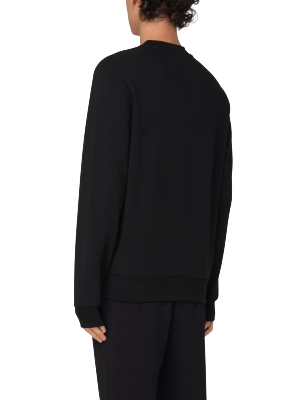 Lacoste felpa girocollo in cotone nero SH9801 031 LACOSTE