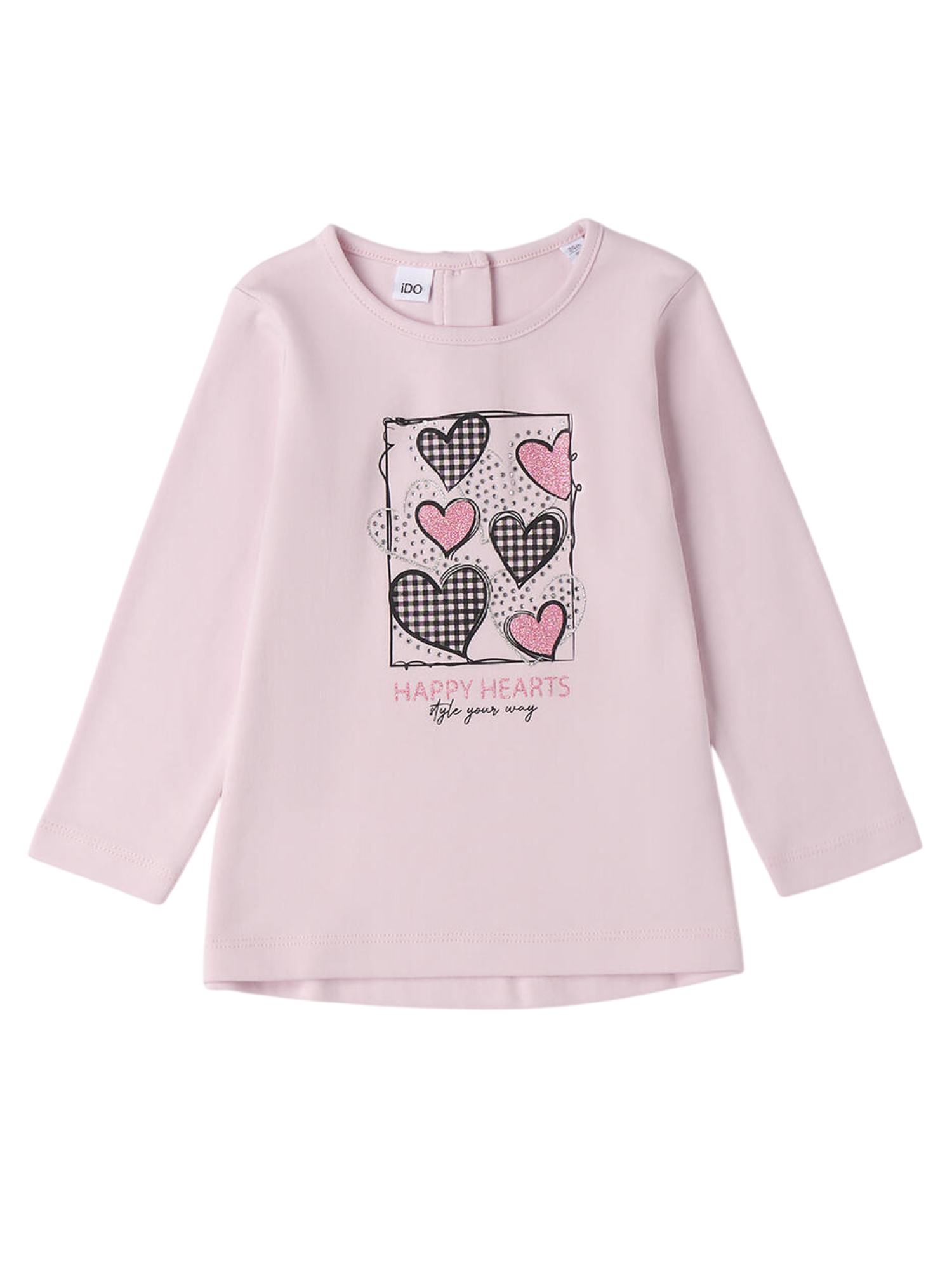 iDo T-shirt bambina manica lunga rosa 4F299 2716 iDO