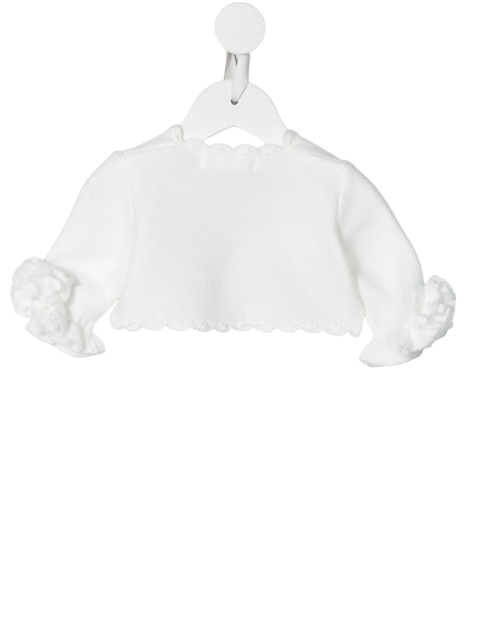 Mimilù coprispalle in maglia Rebeca con rouches panna 702 18 MImilù