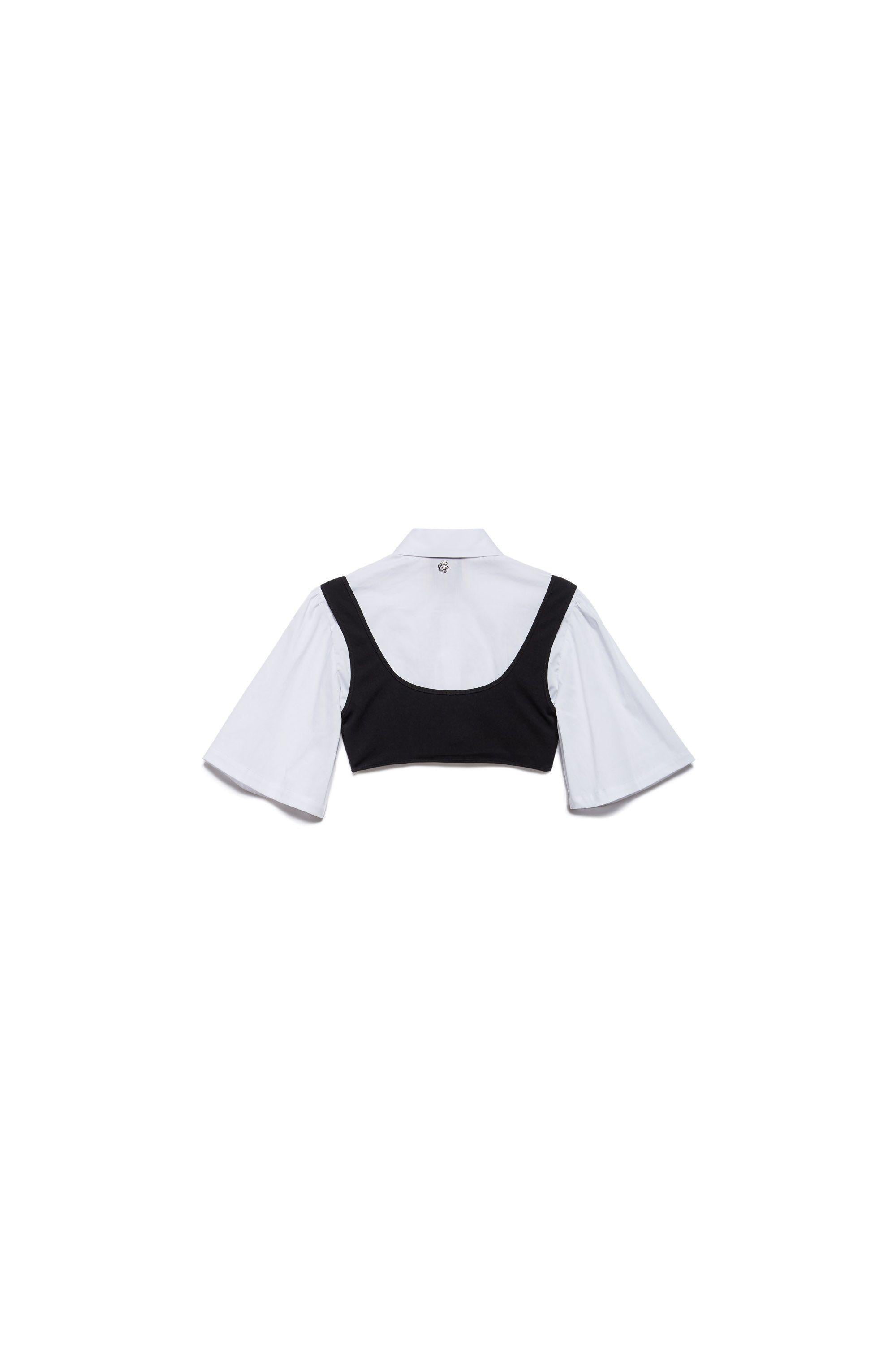 Aniye By top crop Sandy simil camicia bianco nero 185043 02485 ANIYE BY