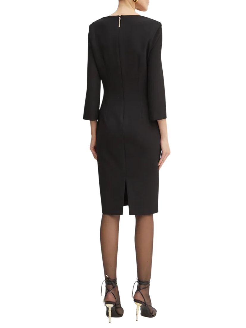Simona Corsellini abito midi con cut out nero A24CPAB00701 0003 SIMONA CORSELLINI
