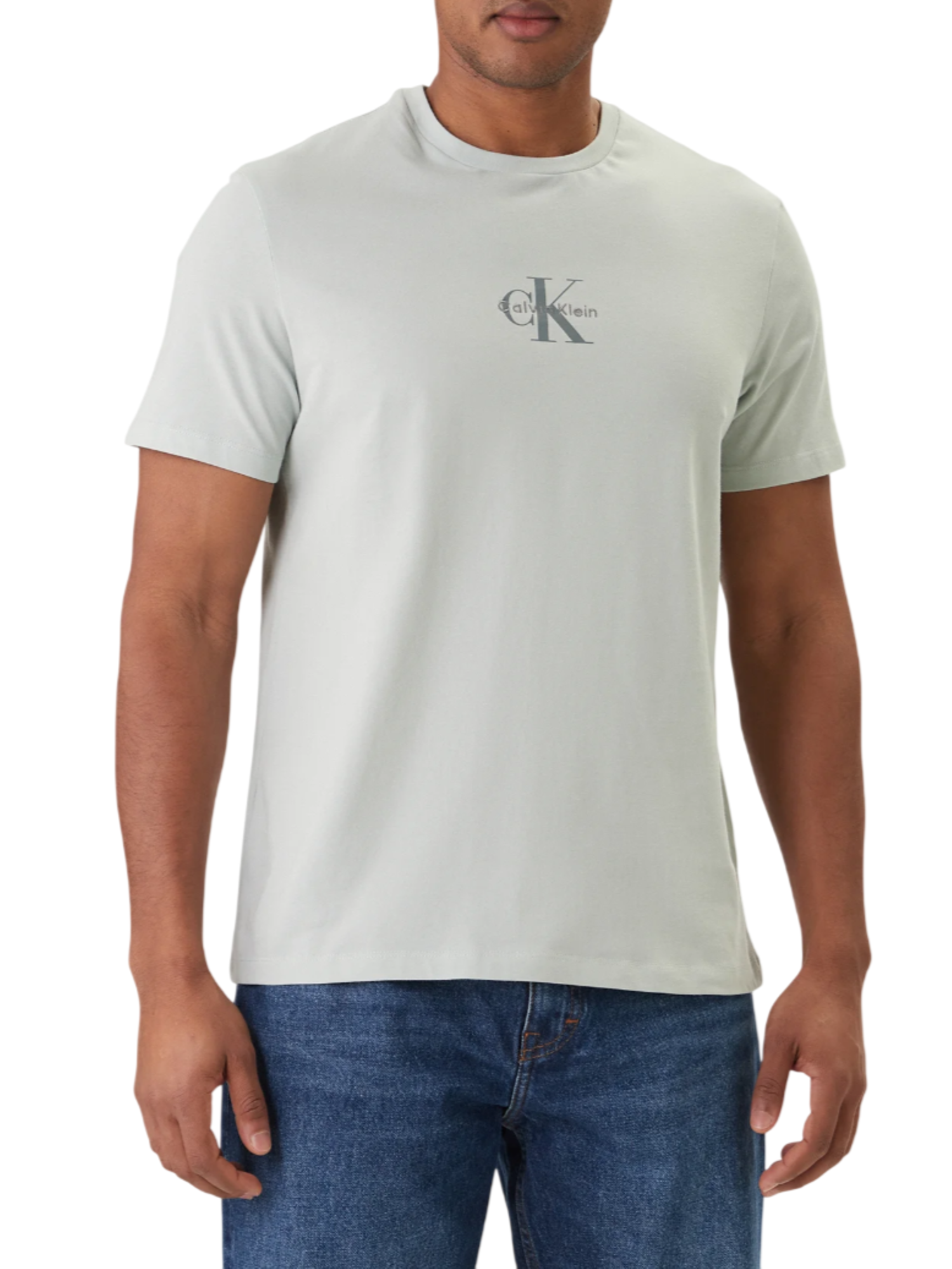 Calvin Klein Jeans T-shirt manica corta con logo uomo verde salvia LV04RB866G 3Q0 Calvin Klein Jeans