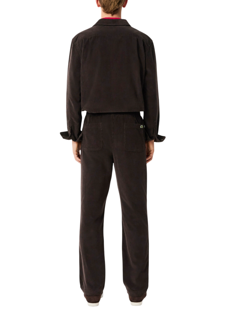 Lacoste pantaloni uomo in velluto a costine marrone HH5120 SKB LACOSTE