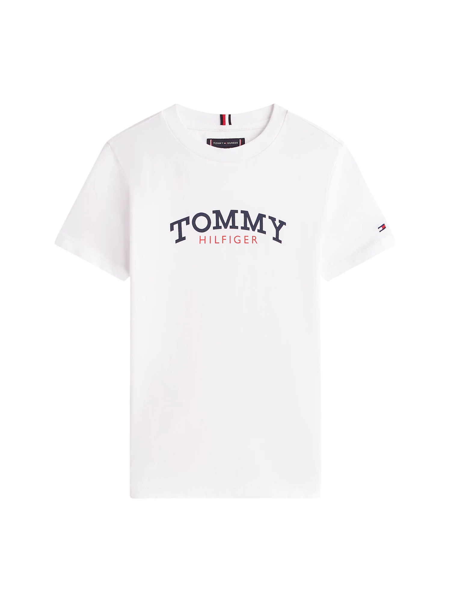 Tommy Hilfiger T-shirt bambino manica corta con logo bianco KB0KB10263 YBR Tommy Hilfiger