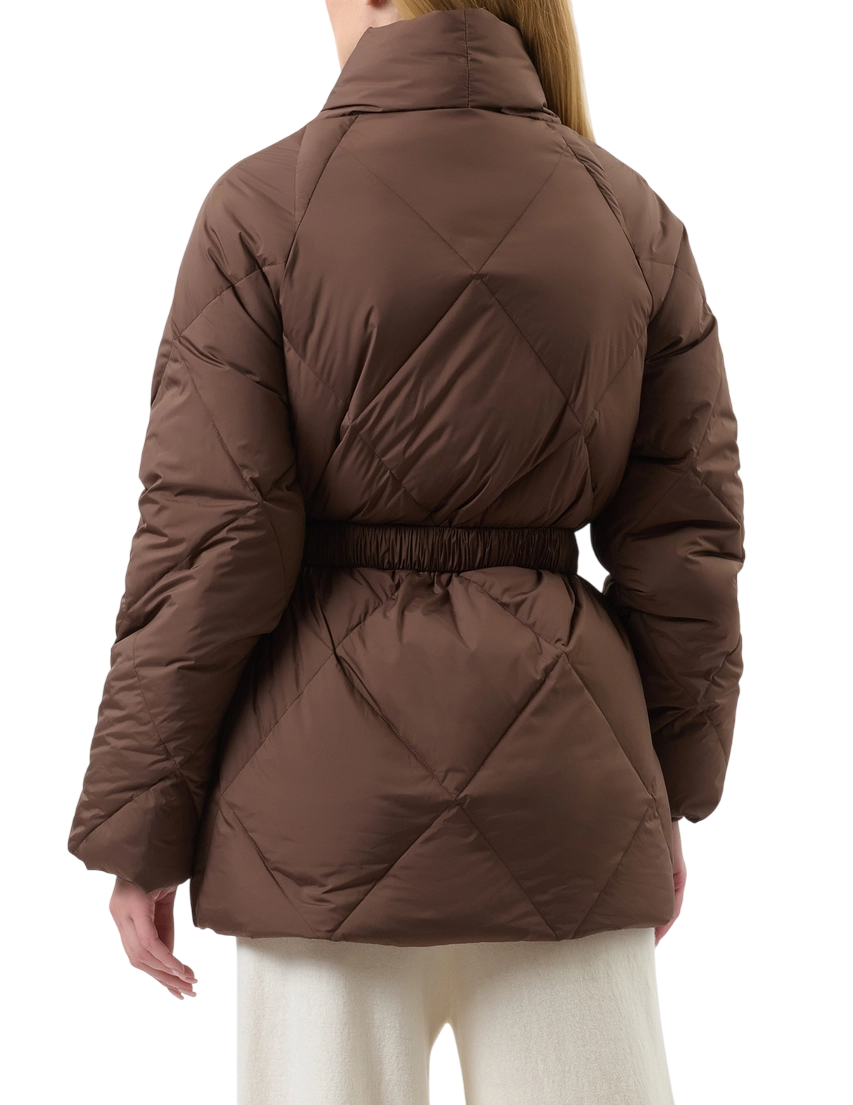 Vicolo piumino trapuntato con cintura marrone TF0087 MARRONE VICOLO