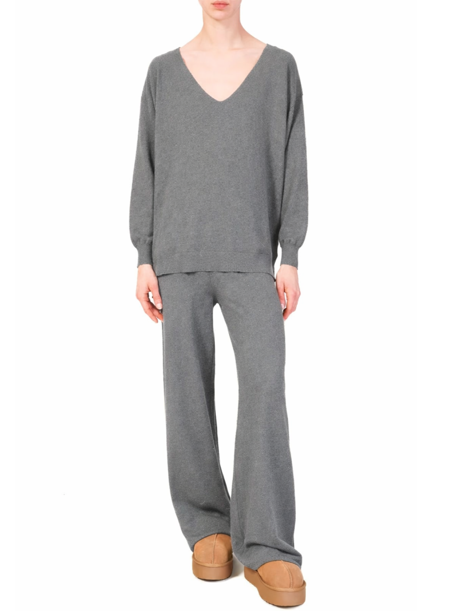 Haveone completo in maglia a V grigio HNC-M013 GRIGIO HAVEONE