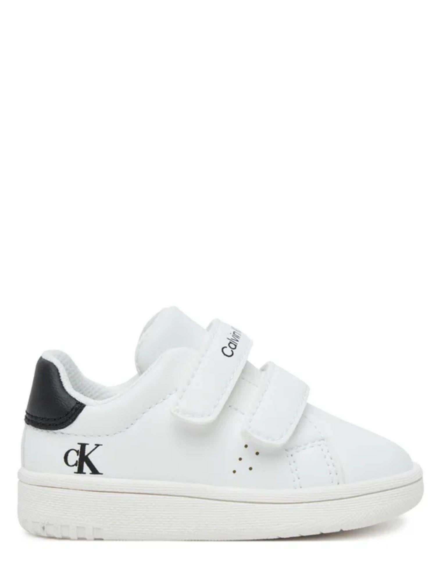 Calvin Klein sneakers bambino in ecopelle bianco V1X9-83151-1355 X002 Calvin Klein Footwear