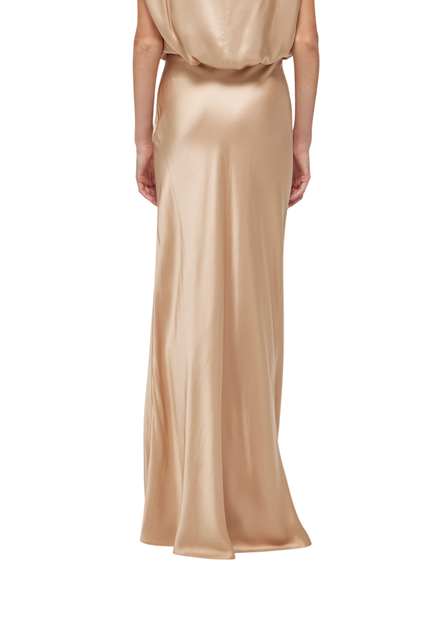 Blugirl gonna lunga in raso beige RA6168T448A 61212 BLUGIRL