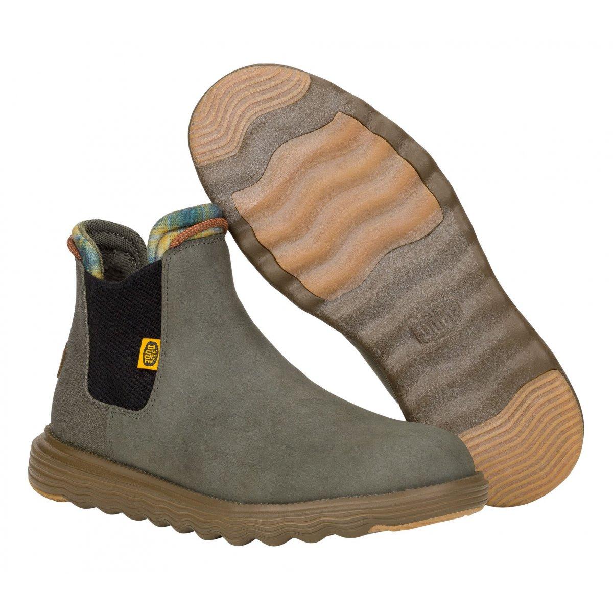 Hey Dude stivaletti Branson Classic in ecopelle idrorepellente verde oliva 42065 3N0 HEY DUDE
