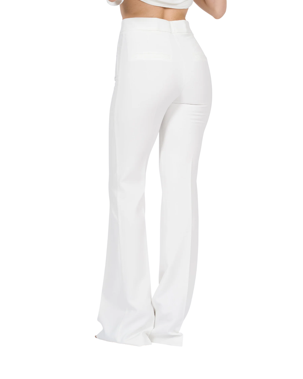 Silence pantaloni a zampa donna Pearly bianco latte NP2003-200 OFF WHITE SILENCE