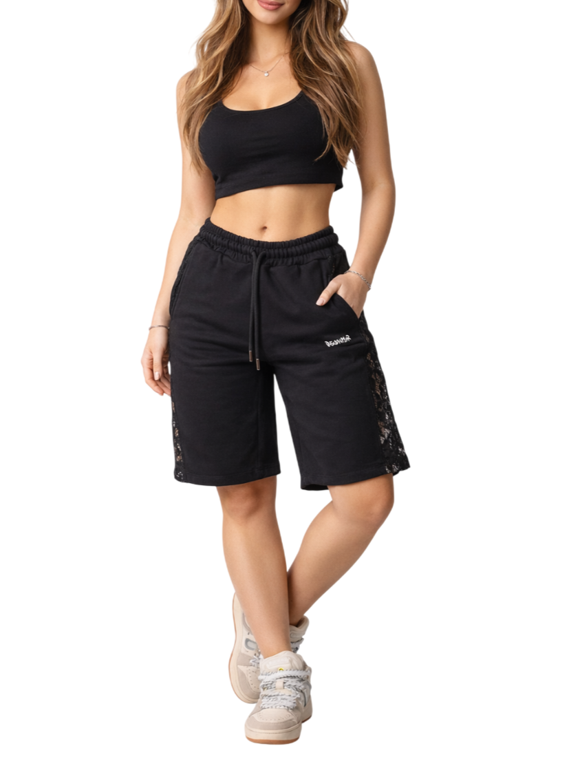Disclaimer bermuda donna con pizzo nero 55660 NERO DISCLAIMER