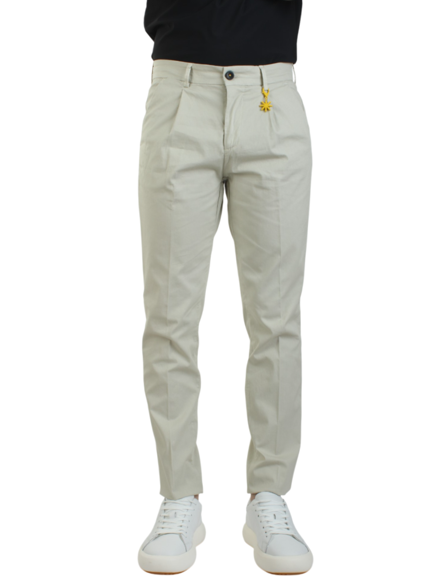 Manuel Ritz pantaloni slim fit con pinces beige 3832P1428TC-253076 23 MANUEL RITZ