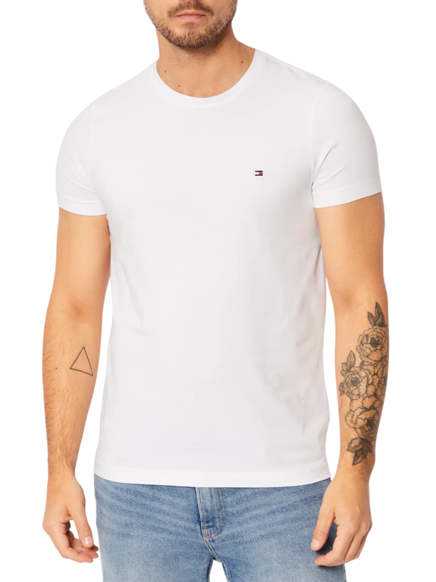 Tommy Hilfiger T-shirt uomo slim fit bianco MW0MW27539 YBR Tommy Hilfiger