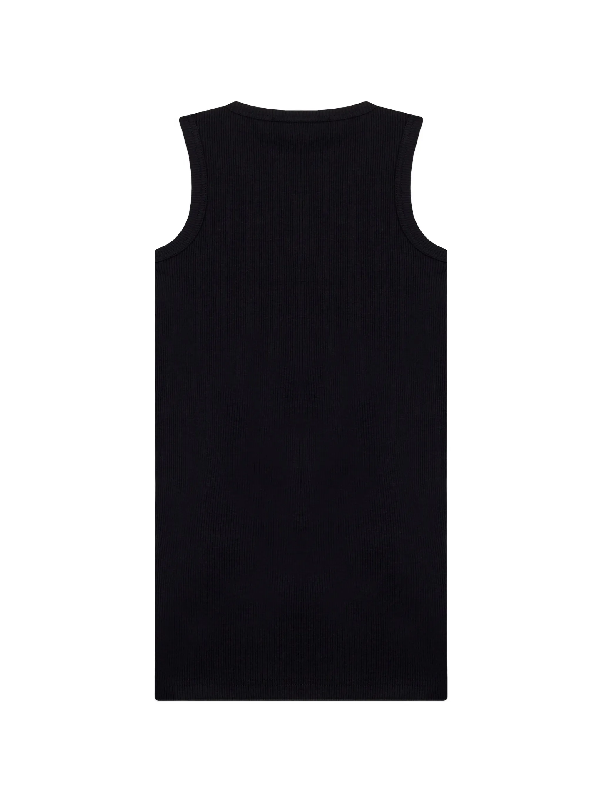 GCDS abito corto bambina a costine con logo nero C1GJQB574T103 BLACK-BLACK GCDS