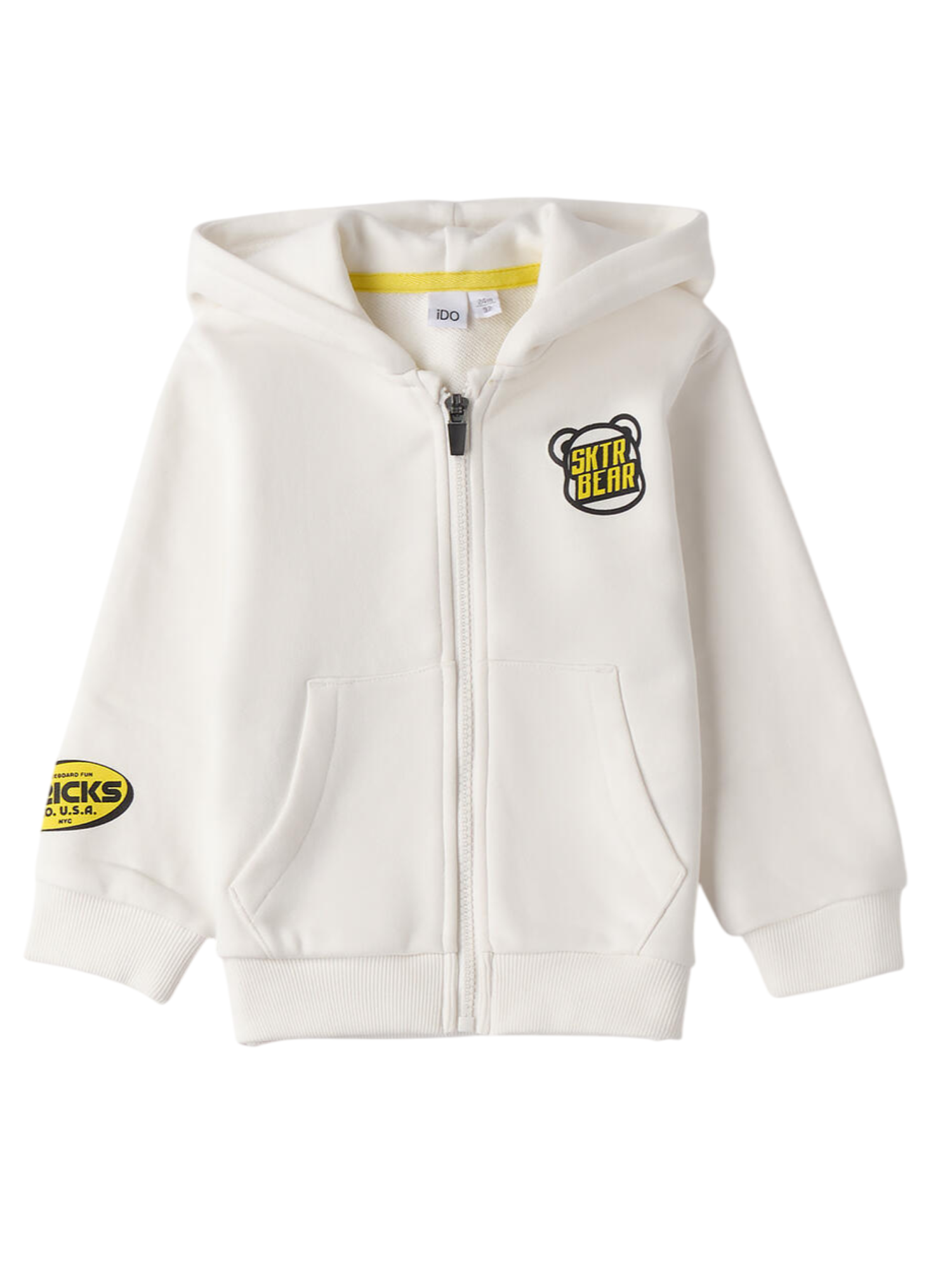 iDo felpa con zip bambino bianco 4F239 0112 iDO