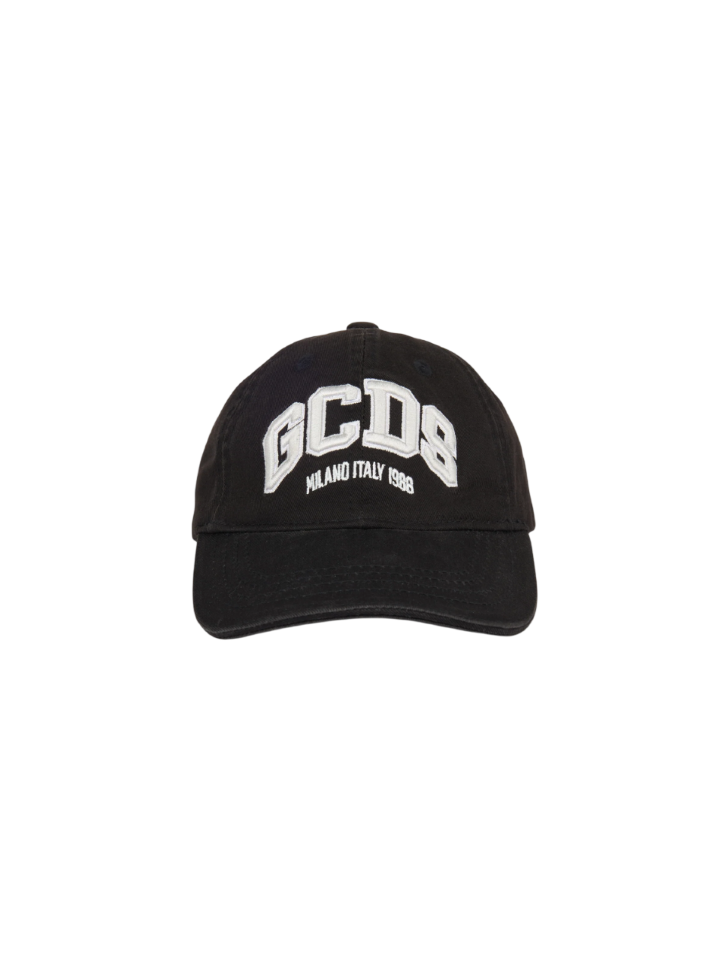 GCDS cappello con visiera unisex bambino con logo nero Z0UJQN609T800 BLACK-WHITE GCDS