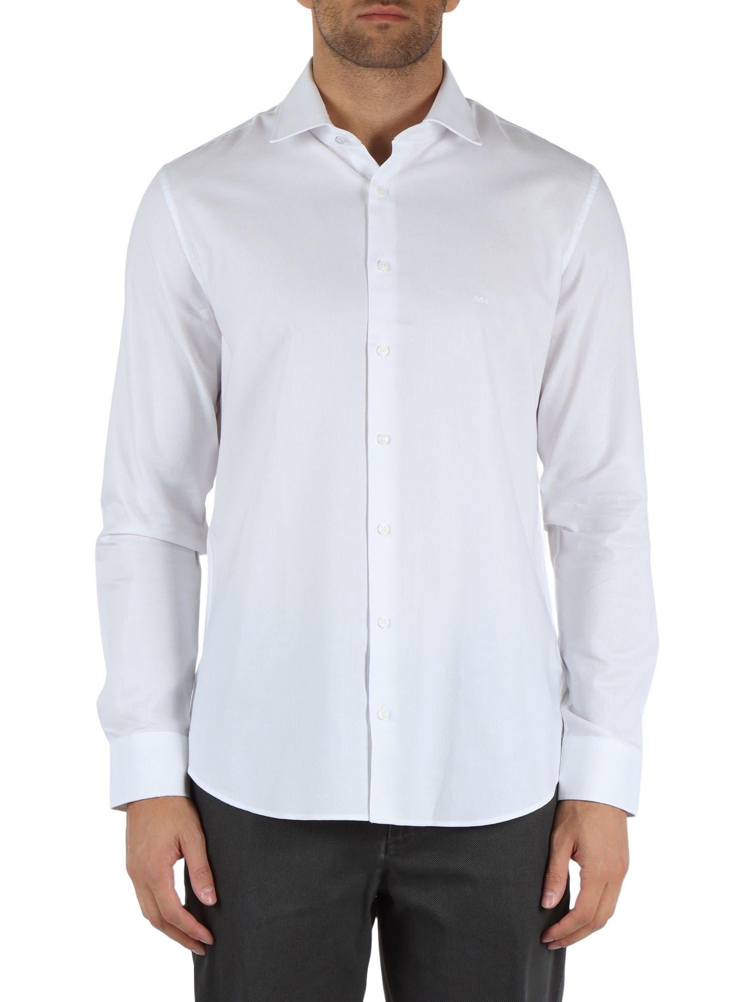 Michael Kors camicia manica lunga slim fit bianco MK0DS01407 M100 MICHAEL KORS