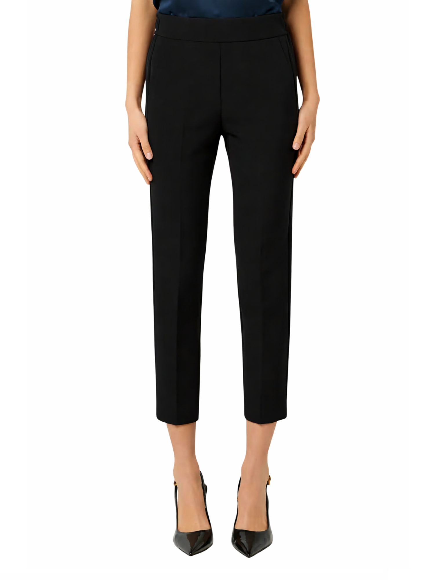 Sandro Ferrone pantaloni donna slim crop nero S39XBFBACIOTEC NERO Sandro FERRONE
